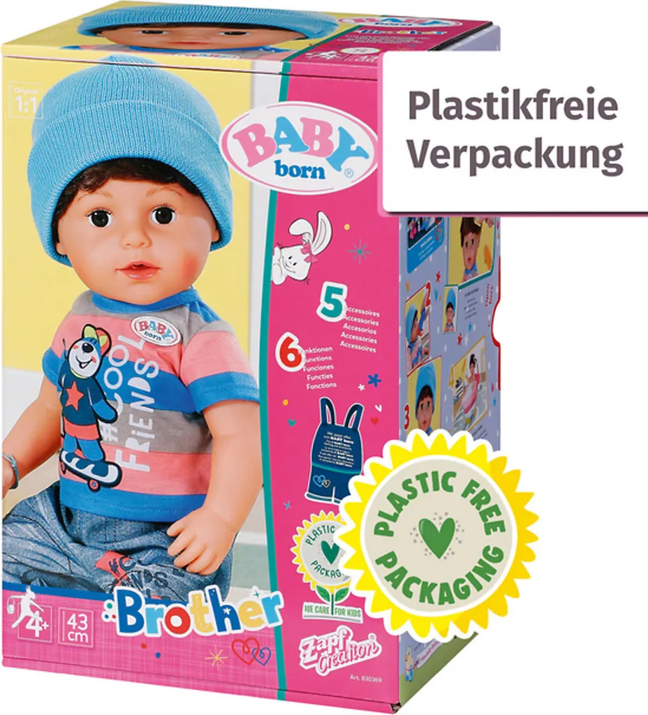 Zapf Creation Zapf BABY Born® Brother 43cm 830369 14 Zapf Creation Zapf BABY Born® Brother 43cm 830369 – Bild 12
