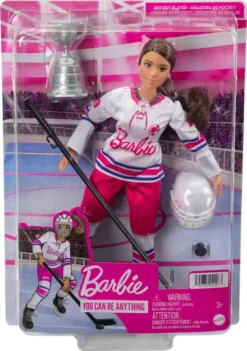 Barbie Wintersport Eishockeyspielerin-Puppe Brünett, Kurvige Form (30 Cm) Mit Hemd, Helm, Hockeyschläger, Puck & Trophäe, Für Kinder Ab 3 Jahren -Kinderspielzeug Rabatte 06aec52c98e9ebaa69501c9ea19bcace