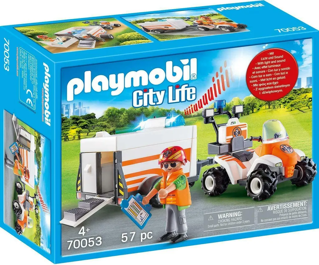 PLAYMOBIL Quad Mit Rettungsanhänger, 70053 3 PLAYMOBIL Quad Mit Rettungsanhänger, 70053