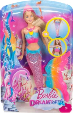 Barbie Dreamtopia Regenbogenlicht-Meerjungfrau Puppe (blond) -Kinderspielzeug Rabatte 080d3c1b80af641f00d13003891dcb19
