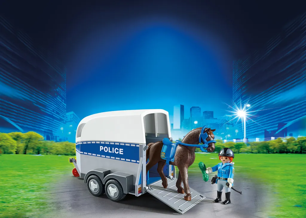 PLAYMOBIL 6922 - City Action: Polizei Mit Pferd Und Anhänger 4 PLAYMOBIL 6922 - City Action: Polizei Mit Pferd Und Anhänger – Bild 2