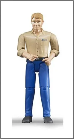 Bruder 60006 Bworld - Mann, Blond Mit Blauer Hose
