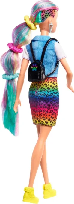 Barbie Leoparden Regenbogen-Haar Puppe Mit Farbwechseleffekt, 16 Zubehörteilen -Kinderspielzeug Rabatte 09976b3694167f3387edcb8b20fa0286