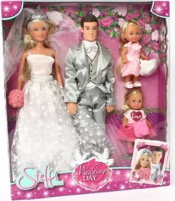 SIMBA TOYs Simba Steffi Und Kevin Puppe Hochzeit + 2 Kinder