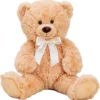 Teddybär Hellbraun Mit Schleife 56 Cm Kuscheltier Teddy