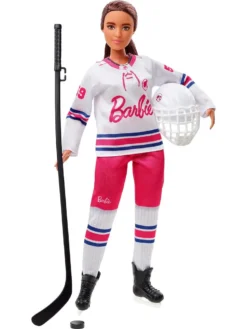Barbie Wintersport Eishockeyspielerin-Puppe Brünett, Kurvige Form (30 Cm) Mit Hemd, Helm, Hockeyschläger, Puck & Trophäe, Für Kinder Ab 3 Jahren -Kinderspielzeug Rabatte 0c8f591791f4538f0d5f405bded2dbdb