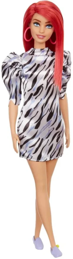 Barbie Fashionistas Puppe (rothaarig) Im Gemusterten Puff-Ärmel Kleid -Kinderspielzeug Rabatte 0d0590a528640be31dbb8d40521c1121