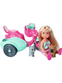 SIMBA TOYs Simba Spielwaren Evi LOVE Scooter Friends, 12 Cm Ankleidepuppen Puppen Ankleidepuppen