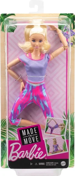 Barbie Made To Move Puppe (blond) Im Lila Yoga Outfit -Kinderspielzeug Rabatte 150dfe73d2c91024f9edfce8829b5d3f