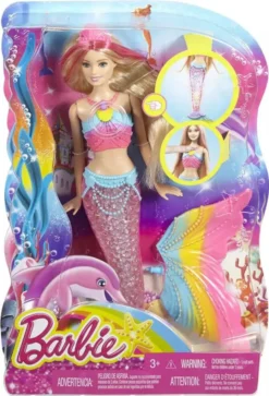 Barbie Dreamtopia Regenbogenlicht-Meerjungfrau Puppe (blond) -Kinderspielzeug Rabatte 18ffa9b1a643310a91b89b6453bee5c9