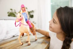 Barbie Pferd Mit Puppe (blond), Anziehpuppe, Modepuppe, Pferde Spielzeug -Kinderspielzeug Rabatte 19d14c96c28f676fd2603ff737912cdd