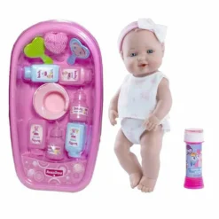 Babypuppe Puppe Mit Puppenwanne Rosa Toys Bubbles 35 Cm