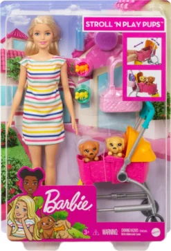 Barbie Hunde-Buggy Spielset Mit Puppe (blond), Anziehpuppe, Modepuppe -Kinderspielzeug Rabatte 1ced251950397aaed86de03590a38cdc