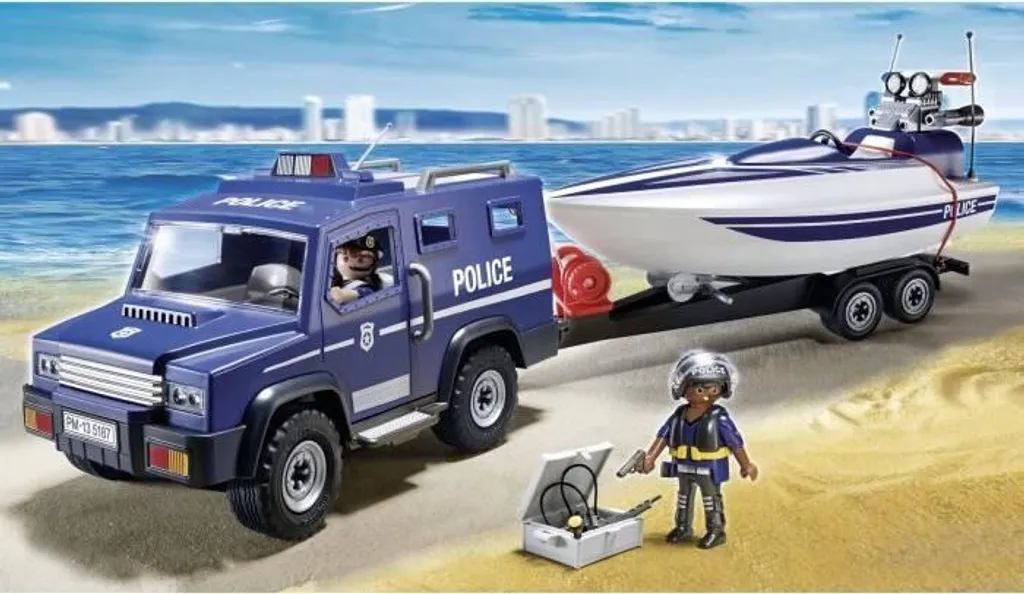PLAYMOBIL 5187 Polizei-Action Mit Truck Und Speedboat 6 PLAYMOBIL 5187 Polizei-Action Mit Truck Und Speedboat – Bild 4