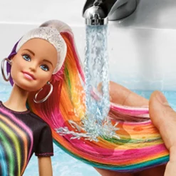 Barbie Regenbogen Glitzerhaar Puppe (blond), Anziehpuppe Mit Bunten Haaren -Kinderspielzeug Rabatte 22fef64e78cce3dd0851d13a505f13da