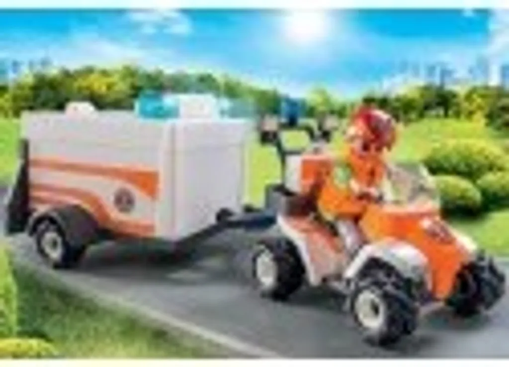 PLAYMOBIL Quad Mit Rettungsanhänger, 70053 7 PLAYMOBIL Quad Mit Rettungsanhänger, 70053 – Bild 5