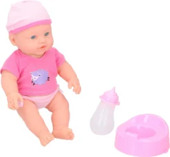 My Baby & Me Baby Puppe - Mit Flasche Und Töpfchen - Pipi-Puppe - Polyester - Rosa