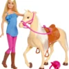 Barbie Pferd Mit Puppe (blond), Anziehpuppe, Modepuppe, Pferde Spielzeug -Kinderspielzeug Rabatte 26735be03fd53de3e96255fb445df79d