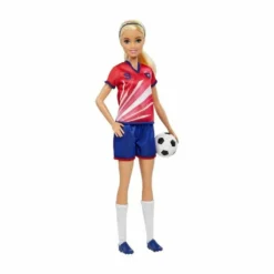 Mattel Spielwaren Barbie Fußballspielerin-Puppe, Blond, Trikot Mit Der Nummer 9, Fußball, Stollenschuhe, Stutzen, Für Kinder Ab 3 Jahre Ankleidepuppen Fußball Puppen Ankleidepuppen Fball Spielzeuge 2 3 4 5 6 7 8 9 Jährige Mädchen Jungen Kind Kleinkind... -Kinderspielzeug Rabatte 29da8c459d4869ace53266ef2b8e27c4