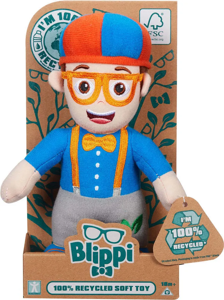 Blippi Eco 100 % Recycelte Materialien, Weiches Plüschtier 3 Blippi Eco 100 % Recycelte Materialien, Weiches Plüschtier
