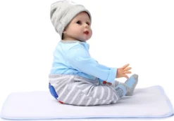 22inch 55cm Reborn Toddler Baby Doll Boy Silicone Body Boneca With Clothes Blue Eyes Lifelike Cute Gifts Toy Blue Dog -Kinderspielzeug Rabatte 355f62dcb4fe82a328b7250938b96399