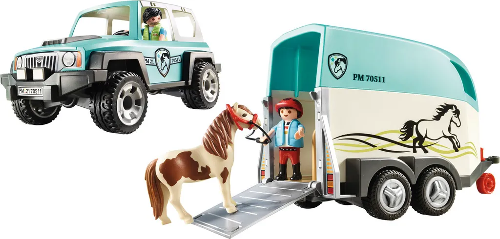 PLAYMOBIL Country 70511 PKW Mit Ponyanhänger 4 PLAYMOBIL Country 70511 PKW Mit Ponyanhänger – Bild 2