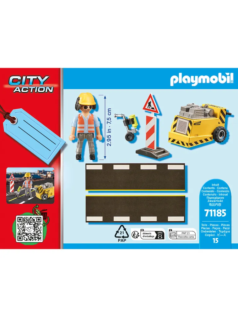 Playmobil Bauarbeiter Mit Kantenfräser 4 Playmobil Bauarbeiter Mit Kantenfräser – Bild 2