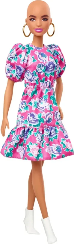 Barbie Fashionistas Puppe (mit Glatze) Im Blumenkleid, Anziehpuppe, Modepuppe -Kinderspielzeug Rabatte 3ecd57f91395c978ecf9dd446292afae