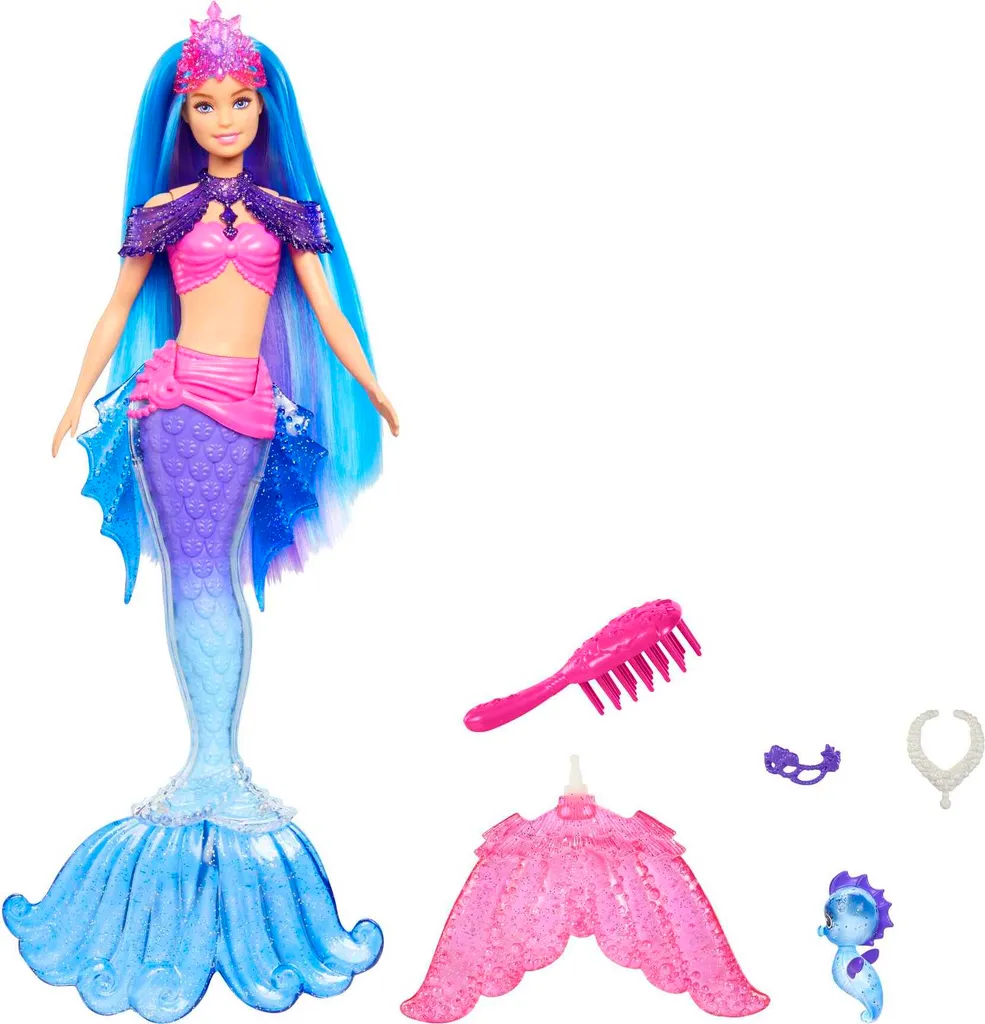 Barbie "Meerjungfrauen Power" Malibu Puppe (blaue Haare) Mit Zubehör 3 Barbie "Meerjungfrauen Power" Malibu Puppe (blaue Haare) Mit Zubehör