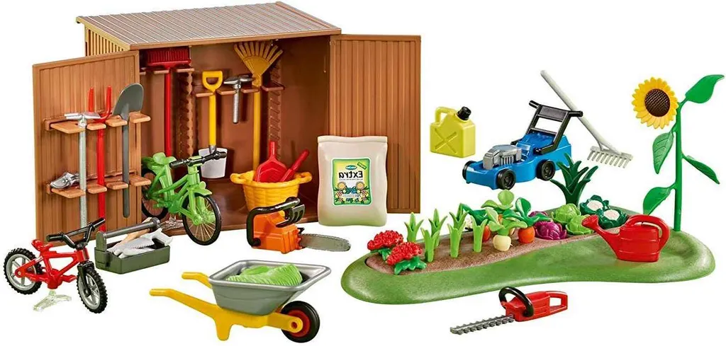 PLAYMOBIL 6558 - Geräteschuppen Mit Beet / Gartenschuppen (Folienverpackung) 4 PLAYMOBIL 6558 - Geräteschuppen Mit Beet / Gartenschuppen (Folienverpackung) – Bild 2
