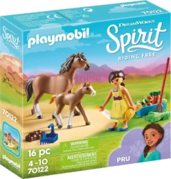 PLAYMOBIL Spirit 70122 Pru Mit Pferd Und Fohlen