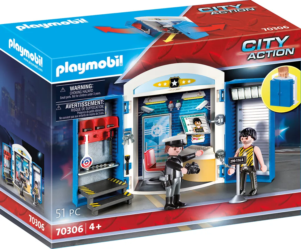 PLAYMOBIL, Spielbox "In Der Polizeistation", City Action, 70306 3 PLAYMOBIL, Spielbox "In Der Polizeistation", City Action, 70306