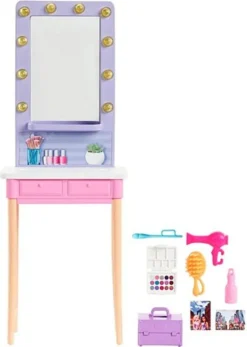 Barbie „Bühne Frei Für Große Träume“ Malibu Schminktisch Spielset Mit Puppe -Kinderspielzeug Rabatte 4afb49a0cdd1c75b8d8a148124324830