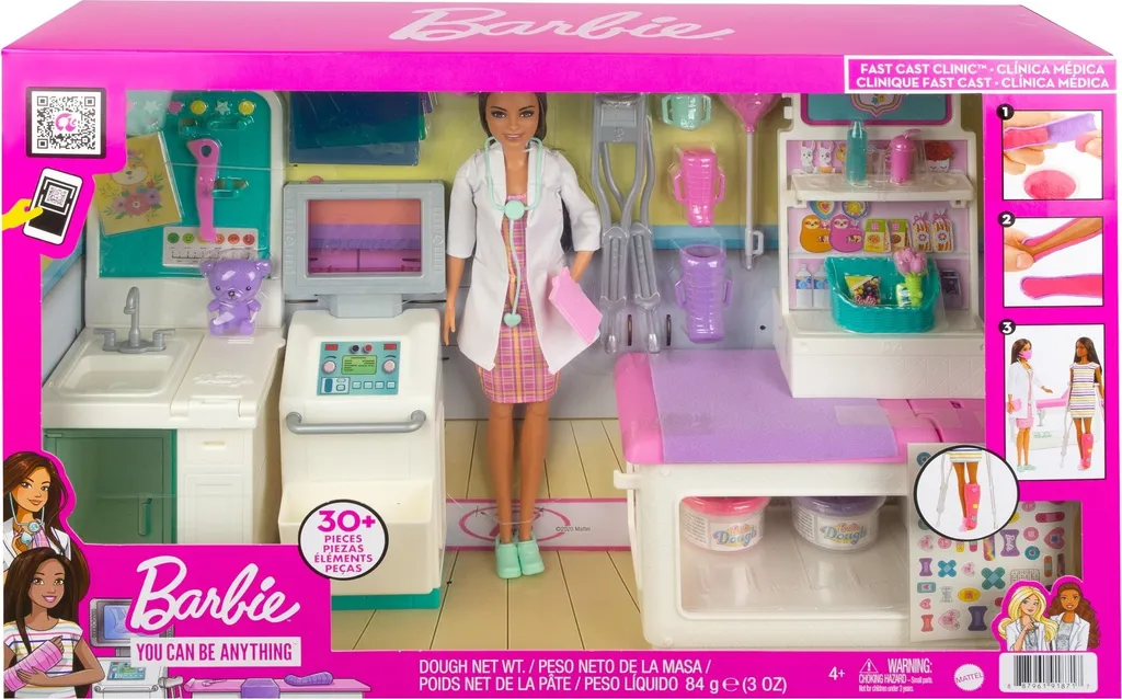 Barbie Krankenstation Set Mit Puppe (Brünett), Anziehpuppe Inkl. Zubehör 8 Barbie Krankenstation Set Mit Puppe (Brünett), Anziehpuppe Inkl. Zubehör – Bild 6