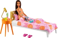 Barbie Möbel-Spielset Schlafzimmer Mit Puppe, Puppenhaus-Möbel