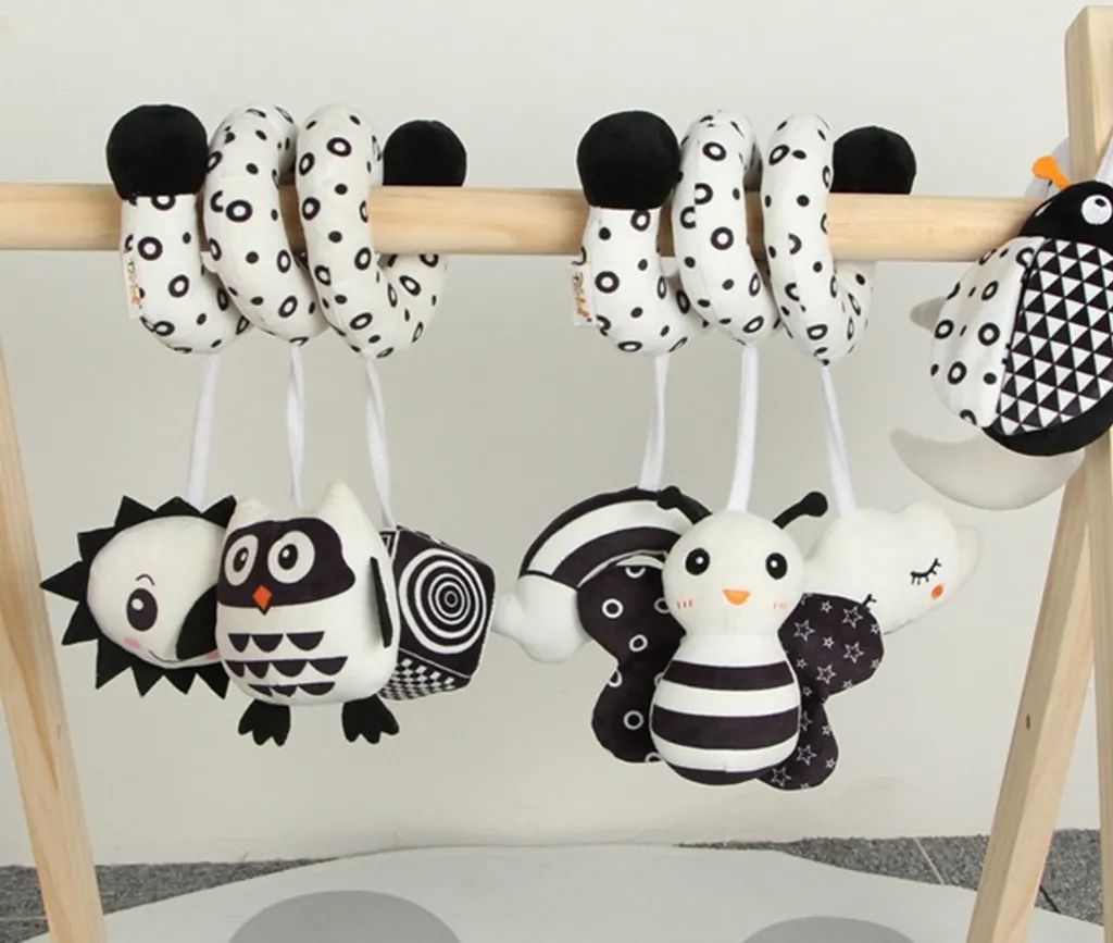 Biene Spiral Hängend Krippe Bett Herum Mit Glocke Spielzeug Baby Schwarz Weiß Eye Sensing Quietscher Puppe Babyspielzeug 8 Biene Spiral Hängend Krippe Bett Herum Mit Glocke Spielzeug Baby Schwarz Weiß Eye Sensing Quietscher Puppe Babyspielzeug – Bild 6
