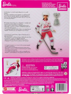 Barbie Wintersport Eishockeyspielerin-Puppe Brünett, Kurvige Form (30 Cm) Mit Hemd, Helm, Hockeyschläger, Puck & Trophäe, Für Kinder Ab 3 Jahren -Kinderspielzeug Rabatte 63e62fd3f8c67f044ad21db93398f98c