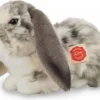 Teddy Hermann 93797 Widderkaninchen Liegend Grau-weiß 30cm Plüsch Kuscheltier