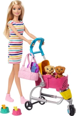 Barbie Hunde-Buggy Spielset Mit Puppe (blond), Anziehpuppe, Modepuppe -Kinderspielzeug Rabatte 6bad86f3ac6a45650bff3d047974a2cc