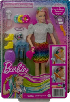 Barbie Leoparden Regenbogen-Haar Puppe Mit Farbwechseleffekt, 16 Zubehörteilen -Kinderspielzeug Rabatte 6c51ed5d6d3f57c57c230bbd239d7756