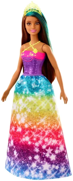 Barbie Dreamtopia Prinzessin Puppe (brünett Und Türkisfarbenes Haar), Anziehpuppe