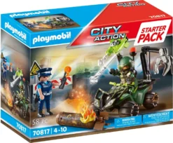 PLAYMOBIL City Action 70817 Starter Pack Polizei: Gefahrentraining