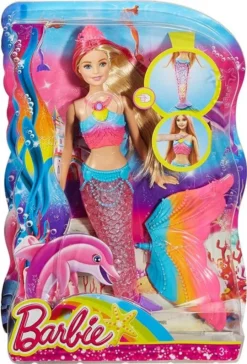 Barbie Dreamtopia Regenbogenlicht-Meerjungfrau Puppe (blond) -Kinderspielzeug Rabatte 7b1773857bc4a2c2cf88ee15e8e6e054