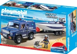 PLAYMOBIL 5187 Polizei-Action Mit Truck Und Speedboat