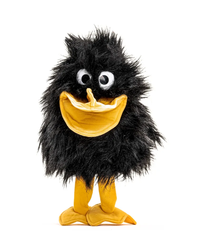 Uni-Toys - Handpuppe Rabe - 40 Cm (Höhe) - Plüsch-Puppe, Vogel - Plüschtier, Kuscheltier 4 Uni-Toys - Handpuppe Rabe - 40 Cm (Höhe) - Plüsch-Puppe, Vogel - Plüschtier, Kuscheltier – Bild 2