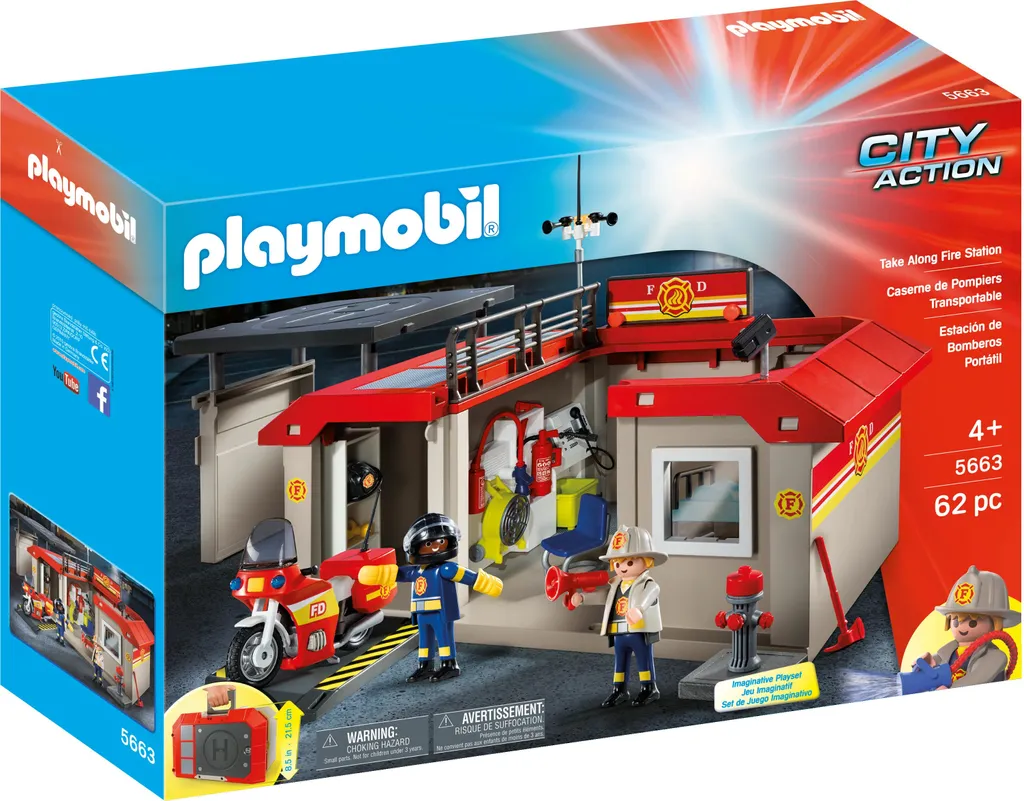 PLAYMOBIL 5663 City Action Mitnehm-Feuwehrstation 3 PLAYMOBIL 5663 City Action Mitnehm-Feuwehrstation