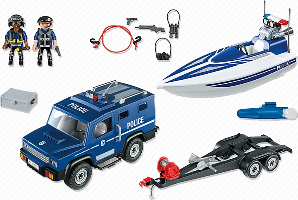 PLAYMOBIL 5187 Polizei-Action Mit Truck Und Speedboat 13 PLAYMOBIL 5187 Polizei-Action Mit Truck Und Speedboat – Bild 11