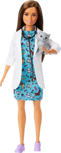 Barbie Tierärztin Puppe (brünett) Mit Katze, Anziehpuppe, Karriere-Barbie -Kinderspielzeug Rabatte 8203df10f75166990eb765d31a97dbaf