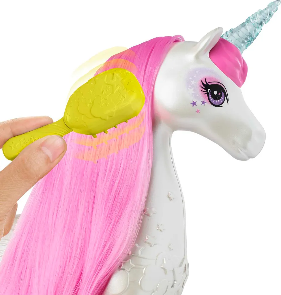 Barbie Dreamtopia Regenbogen-Königreich Magisches Haarspiel Einhorn 3 Barbie Dreamtopia Regenbogen-Königreich Magisches Haarspiel Einhorn