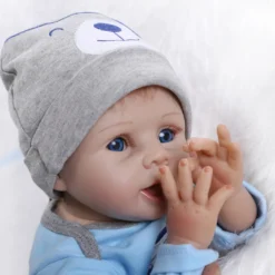 22inch 55cm Reborn Toddler Baby Doll Boy Silicone Body Boneca With Clothes Blue Eyes Lifelike Cute Gifts Toy Blue Dog -Kinderspielzeug Rabatte 84a8e270ae43c299dfec5f6e83a618a0